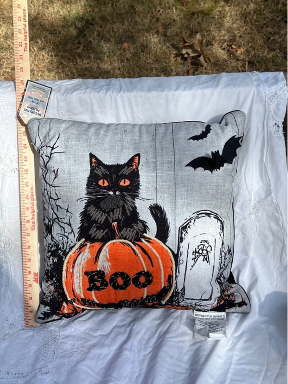 Decorative Halloween Cat Pillow